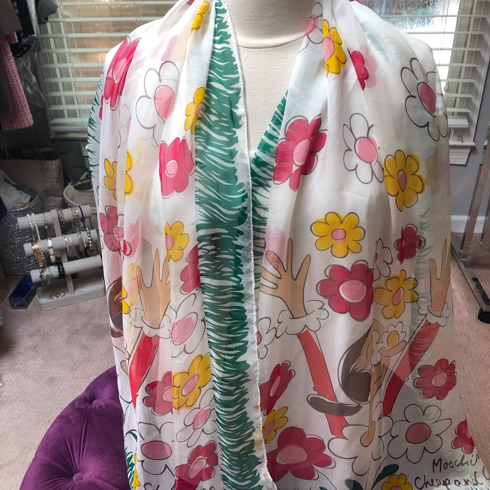 Moschino silk scarf